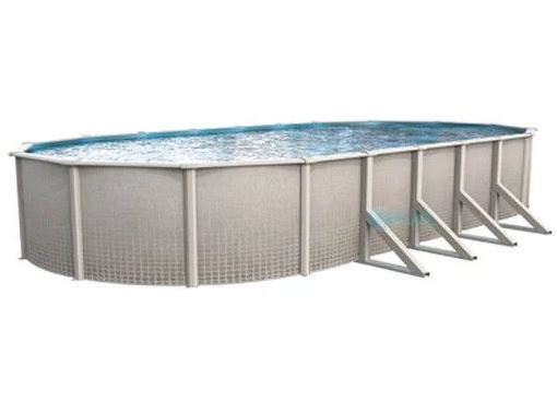 Oval Steel Above Ground Pool with Standard Package 52" Wall 12'x24'